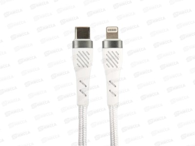 Кабель PERFEO USB C вилка - Lightning вилка, 60Вт, белый, 1м., C1004