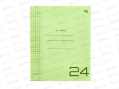 Тетрадь 24л кл. BG UniTone mix пластик. обл.прозрач. 08956 *10/120