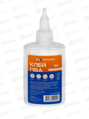 Клей ПВА Workmate  85г с дозатором, 15-5634 *50