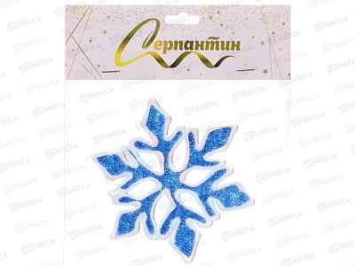 Наклейка на стекло  &quotИскристая снежинка&quot 15*20см сапфир 107-6245