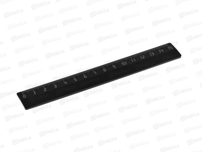Линейка 15см Workmate черная, пластиковая, 15-0740 *1400