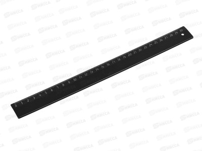 Линейка 30см Workmate черная, пластиковая, 15-0750 *20/500