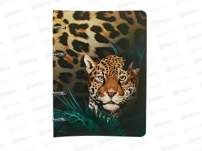 Тетрадь 80л клетка ПандаРог &quotДикие Тропики&quot на кольцах, 15-5824  *24