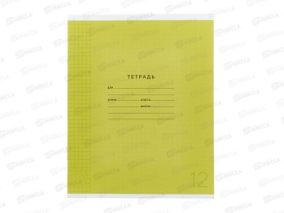 Тетрадь 12л клетка ПандаРог, плас. прозр. обложка, желтая, 15-7875  *120