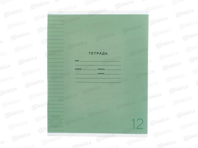 Тетрадь 12л лин. ПандаРог, плас. прозр. обложка, зеленая 15-7887  *120