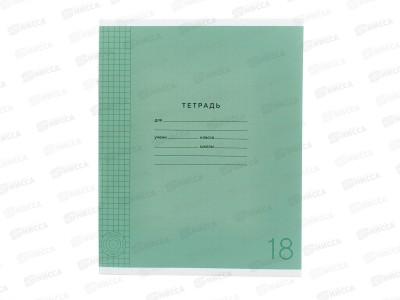 Тетрадь 18л кл. ПандаРог, плас. прозр. обложка, зеленая, 15-7877  *120