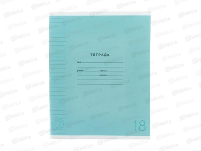 Тетрадь 18л лин. ПандаРог, плас. прозр. обложка, голубая 15-7893  *120