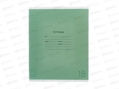 Тетрадь 18л лин. ПандаРог, плас. прозр. обложка, зеленая 15-7892  *120