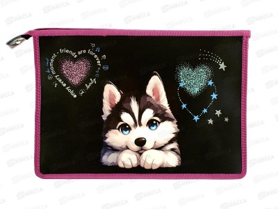 Папка д/тетр. deVente Cute Husky A4 молн., с расширением 8056542 *12