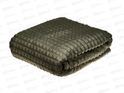 Плед Велсофт с тиснением Соты 180*200 19-0812 Турецкий кофе