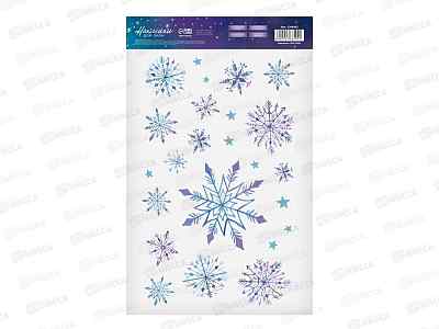 Наклейка на стекло  &quotСнежный день&quot многораз.20*34см 2366492