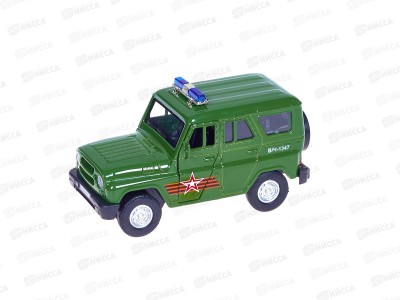 Машина &quotТЕХНОПАРК&quot металл &quotUAZ HUNTER Армия России&quot 12см, 402753