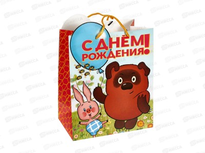 Пакет подарочный 26х32х14см l Креативный Винни Пух PL-130063-VP *12