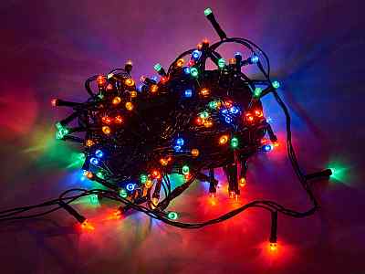 Гирлянда 14м вьюн 180LED 8 реж мульти 384-035 г