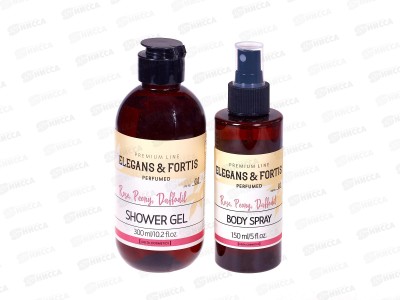 Elegans and Fortis подарочный набор Rose Peony Daffodil (гель душ300+спр д/т150) *12