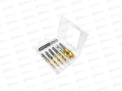 Набор сверло-метчик с титановым покрытием 7 предметов, Vertextools, 0089-7