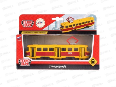 Трамвай SB-16-66WB &quotТЕХНОПАРК&quot металл, 16,5см, инерц., в коробке