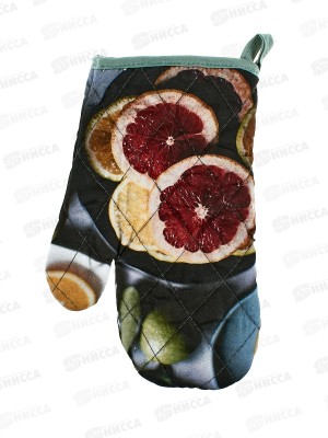 Рукавица 26*18 стеганная Цитрусовая симфония
