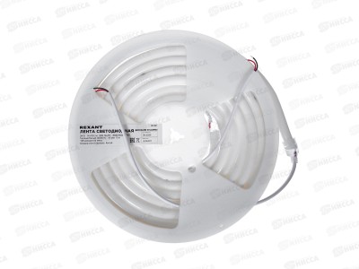 Лента светодиодная для бани и сауны 24В, SMD2835, 14.4Вт/м, 120 LED/м, 3000K, 16мм, 5м, IP68 REXANT, 141-641