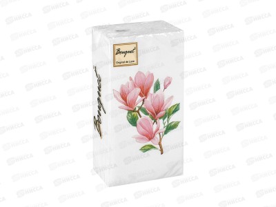 Салфетки 2-х слойные 20 листов  33*33 Bouquet Original 1/8 Магнолия 25191