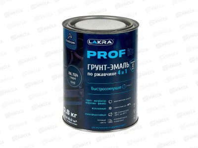 Грунт-эмаль 4в1 PROF IT  0,8кг Графит RAL7024, быстросохнущая, 9592001  *10/640