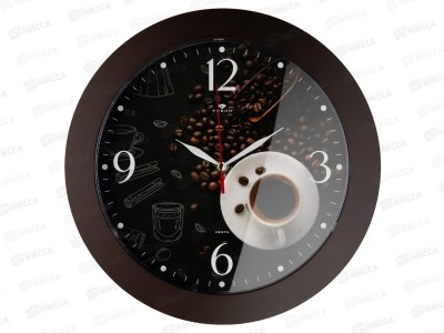 Часы настенные &quot21 Век&quot 3125-018 круг d=31см,корпус коричневый  &quotКофе&quot
