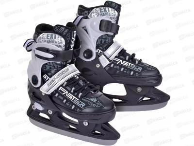 Коньки раздвижные р.33-36 black/grey RUSH ACTION, 379607