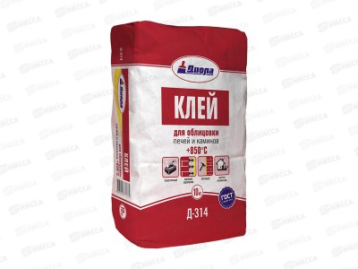 Клей для облицовки печей и каминов +850С Д-314 10кг