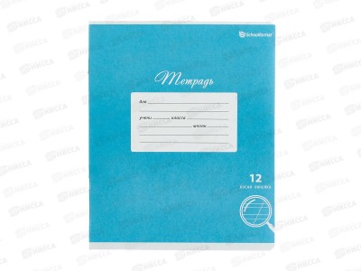 Тетрадь 12л частая кос лин. Schoolformat Однотонная школьная ТШЧКЛО12-Ш *20/280
