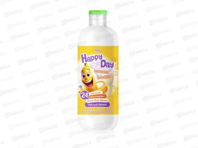 IRIS Happy Day детский шампунь-гель душ 2в1 Спелый банан 500мл *8