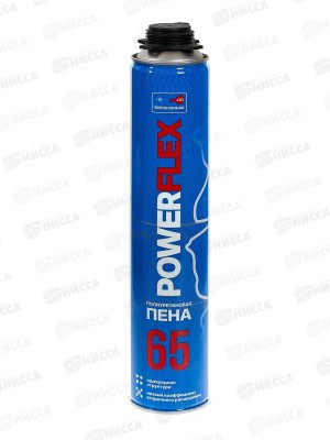 Пена монтажная Powerflex 65 пистолетная всесезонная 1000мл *12/504
