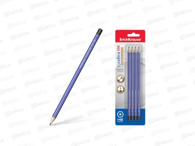 Карандаш ч/г EK Grafica HB 4шт. 45484  *1/24