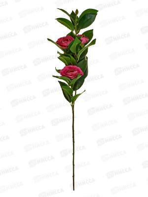 Цветы искусственные 85см Камелия, ярко-розовый 10526731