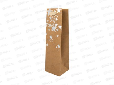 Пакет подарочный &quotStilerra&quot DINM крафт 10х33х9см  02 *12
