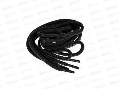 SHOExpert шнурки толстые вощ. х/б 120см Черные коробочка *10