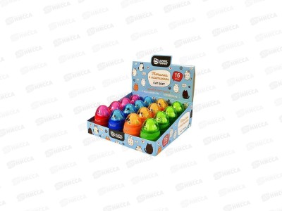 Точилка schoolФОРМАТ Cat Soft с конт. и ласт, 1 отв. ТЧ1КЛ-КС *24