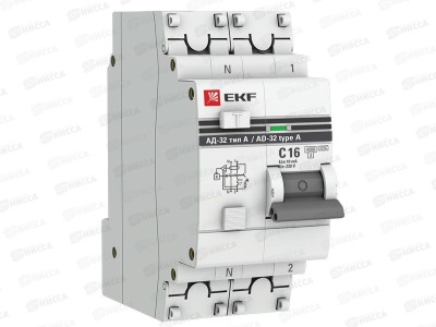 АВДТ АД-32 1P+N 16А 10мА тип A (C) 4,5кА Proxima