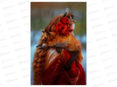 Алмаз. мозаика (класс.) 20х30см Рыжая любовь, НД-0966 на картоне