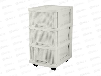 Комод 3-х секц.&quotKeeplex Ajur&quot с ящиками белое облако KL379322048