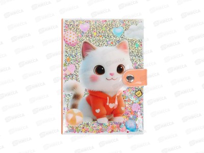 Блокнот  Darvish 80л. &quotКотик&quot на кнопке DV-15948-3