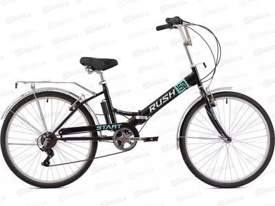 Велосипед 26&quot 6ск RUSH HOUR START V-brake ST черный рама 16&quot, 280565