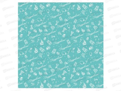 Бумага упаковочная Optima Тортики (10л,70*100см) УБ-6807 *25