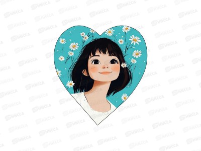 Открытка мини Девочка С Дн.Св.валентина 0219.698