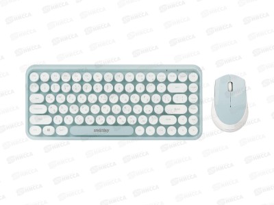Клавиатура+мышь мультимед Smartbuy мятно-белый, SBC-626376AG-M