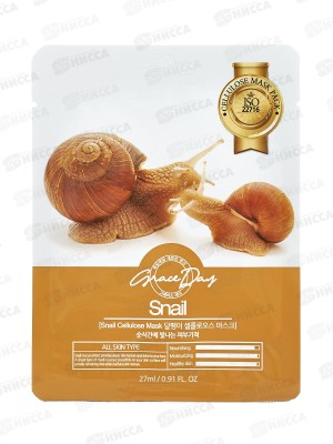 Grace Day Маска тканевая с муцином улитки 27мл 653205