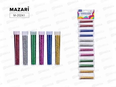 Блестки декорат. Mazari 12шт 6цв.*4,5г в тубах М-20241 *10