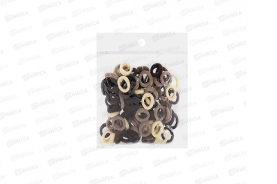 Резинки д/волос  Alingar d20,100шт,св.кор,т-кор,AL12496