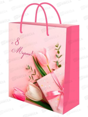 Пакет подарочный MI 18х23х8см (M) Весенние тюльпаны ППК-7685 *12