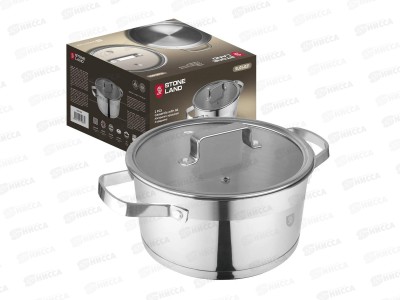 Кастрюля Stone Land SL01-21 5,1л 22см нержавеющая сталь