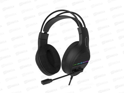 Гарнитура игровая Perfeo RGF AIR 1.8 м, разъем 3,5мм (4pin) и USB (LED), переходник, черная
